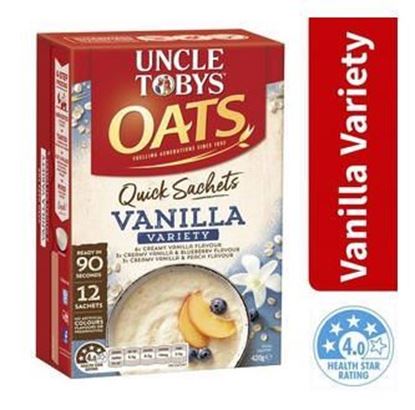 Picture of Uncle Tobys Quick Oats Sachets Creamy Vanilla 420g