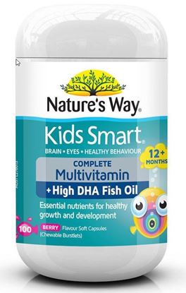 Picture of Nature's Way Kids Smart Complete Multivitamin + High DHA Fish Oil 100 Capsules