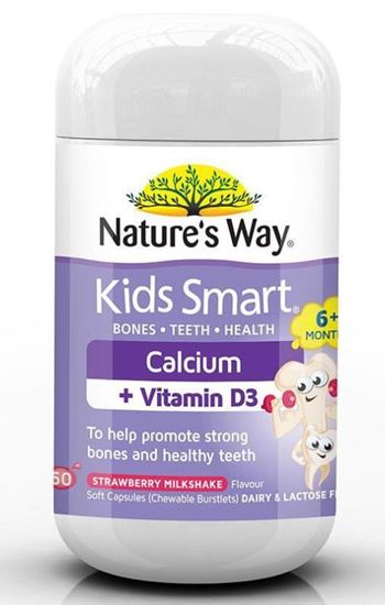 Picture of Nature's Way Kids Calcium + VD3 Strawberry Milkshake Burstlets 50
