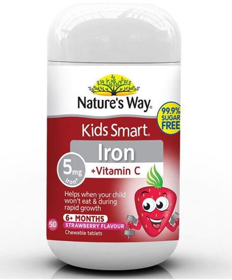 Picture of Nature's Way Kids Smart Iron Chewable 50 Tablets