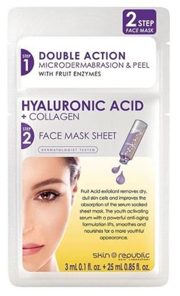 Picture of Skin Republic Two Step Hyaluronic Acid and Collagen Face Mask
