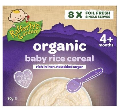 Picture of Raffertys Garden 4+ 6+ Months Organic Rice Cereal